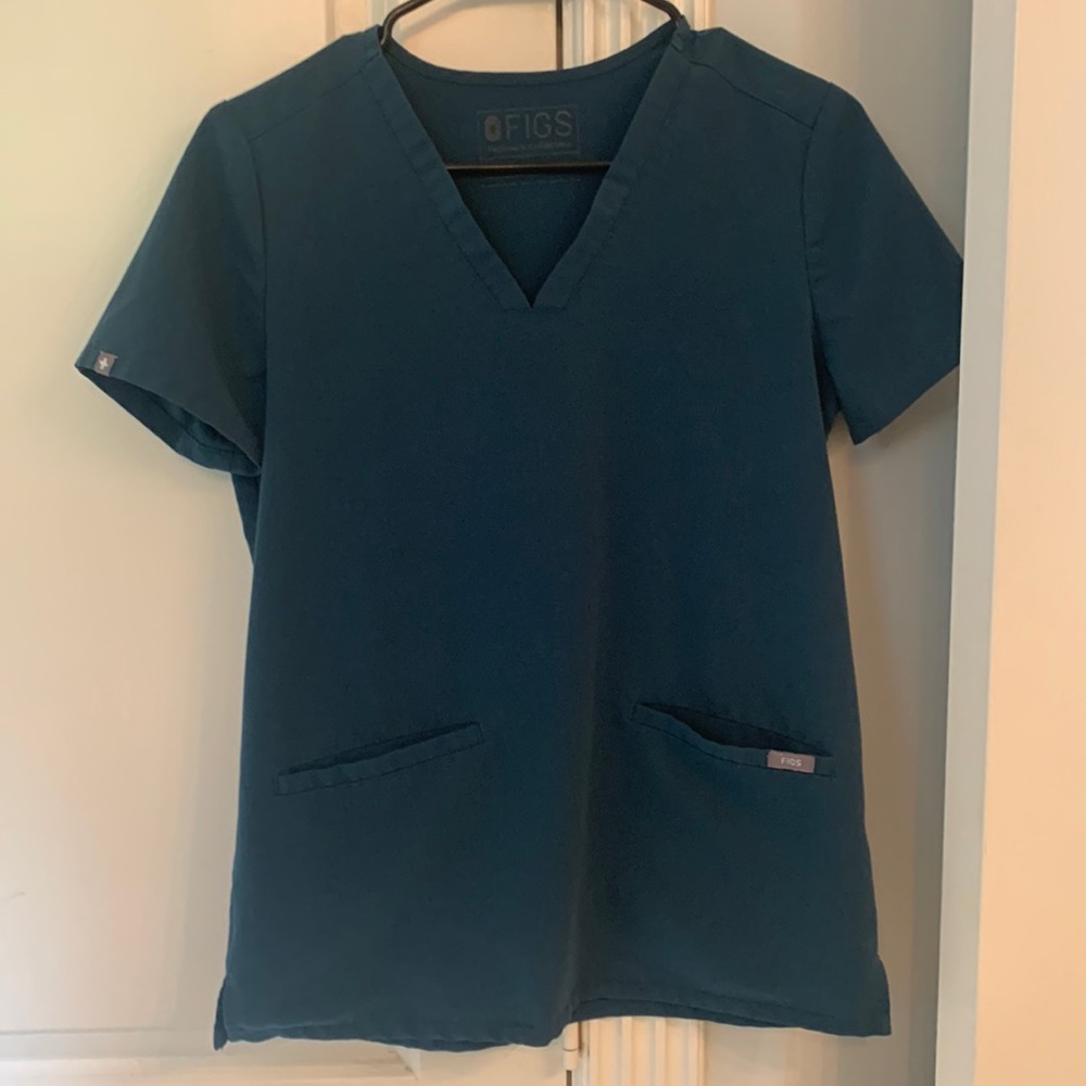 Figs Casma top size XS Caribbean blue